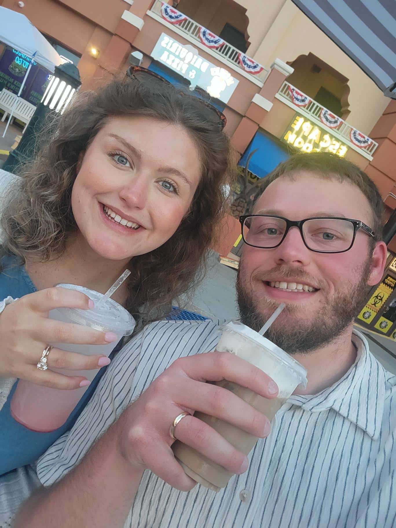 employee posing with woman
